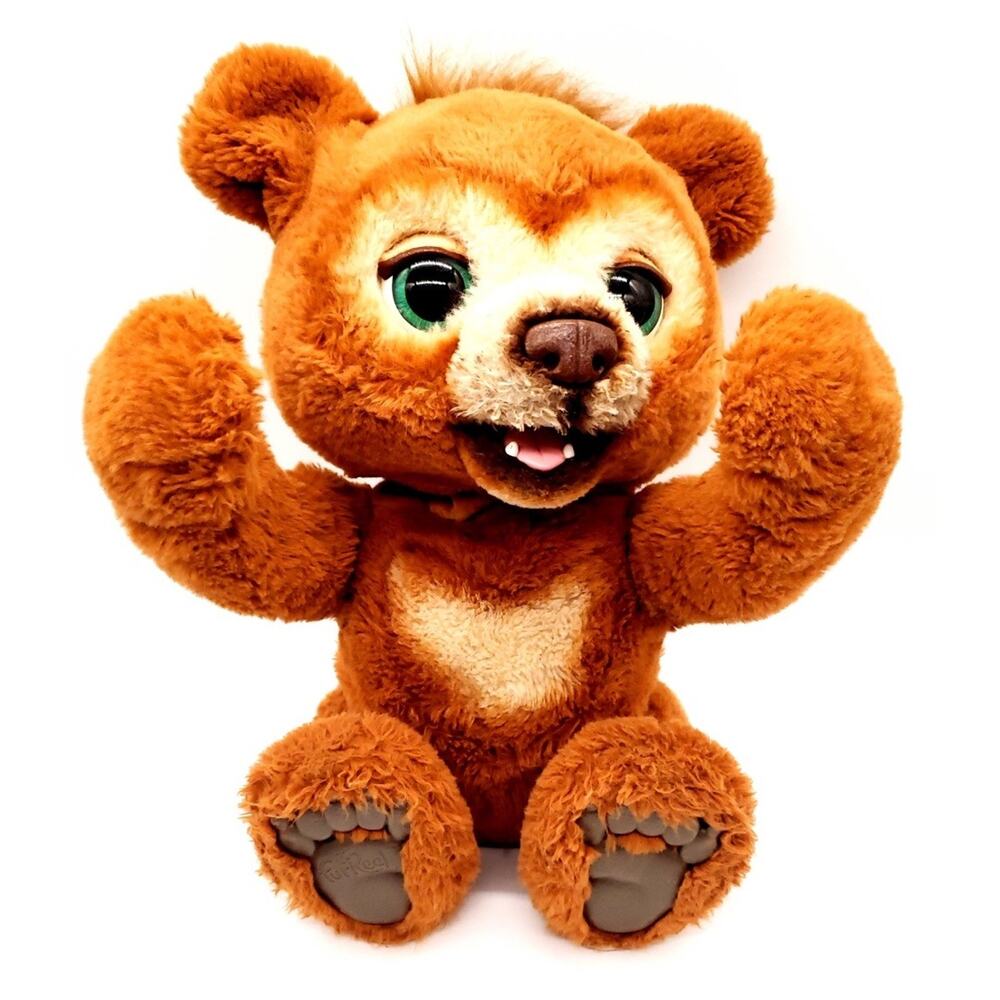 FurReal Cubby The Curious Bear Interactive Animated Talking Plush Toy Hasbro 17"